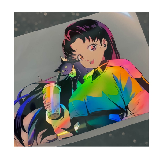 Boba Holo Kiss cut Sticker