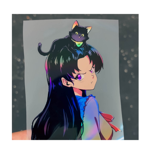 Pout Holo Kiss cut Sticker