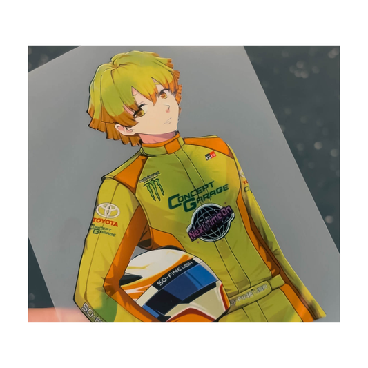 Zenitsu Race suit Chrome Holo Kiss cut Sticker