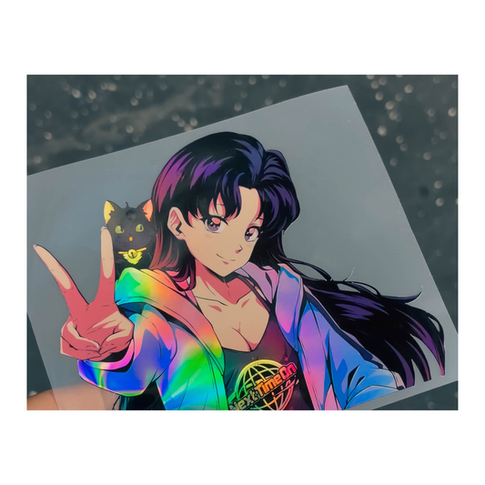 Miya Peace Out Holo Kiss cut Sticker