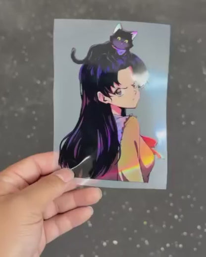 Pout Holo Kiss cut Sticker