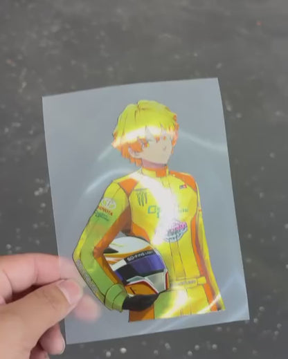 Zenitsu Race suit Chrome Holo Kiss cut Sticker